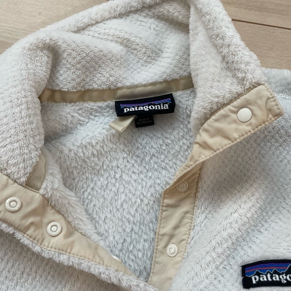 Patagonia Re-Tool Snap Fleece Cream / Off White Womens Medium - Picture 5 of 5